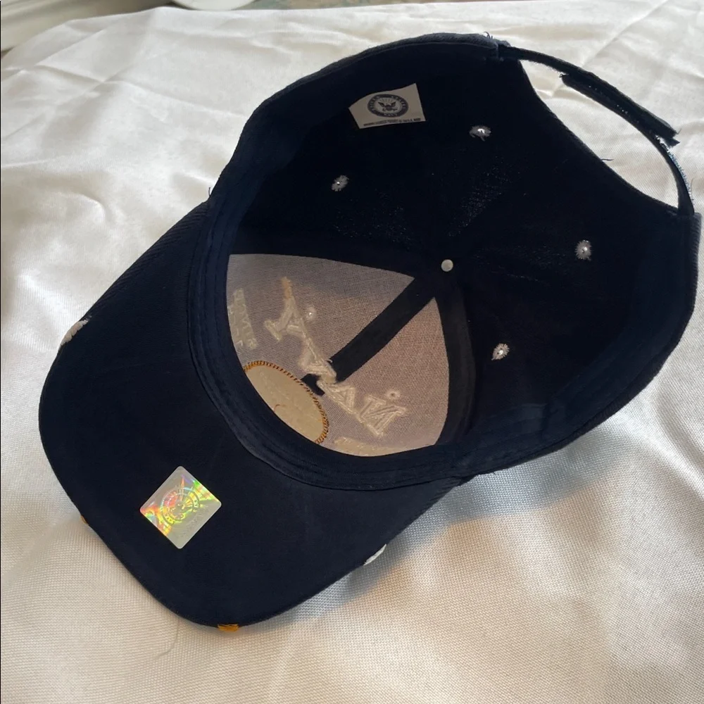 Navy Embroidered Cap
